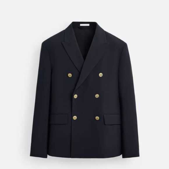 Zara Double Breasted Button Blazer - Picture 5 of 8